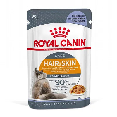 Royal Canin Hair & Skin Care in Gelatina – Alimento Umido per Pelo e Pelle del Gatto