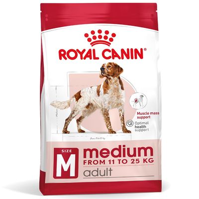 Cibo per cani Royal Canin Medium Adult di AGRIAPPIA, confezione con sacco di cibo per cani di taglia media.