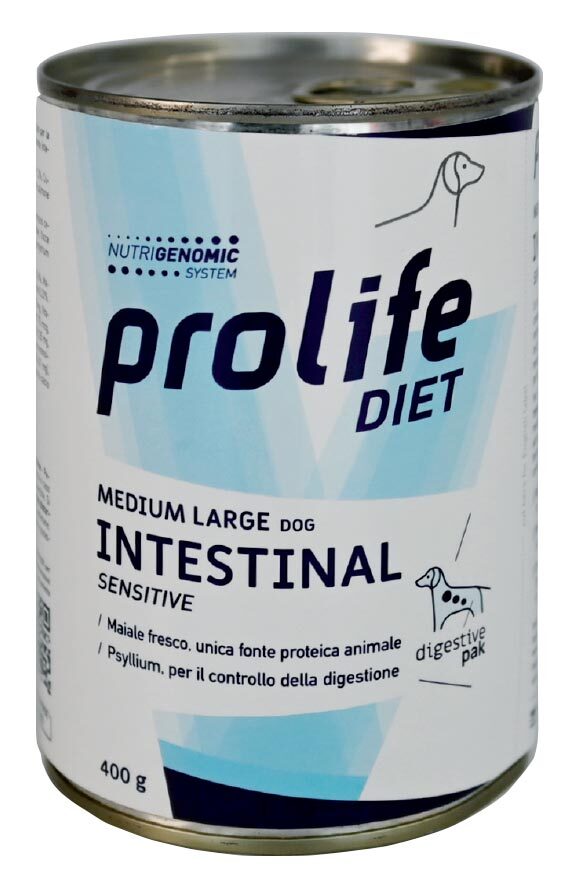 Crocchette AGRIAPPIA Intestinal Sensitive Medium/Large per cani, imballo da 400g, con ingredienti delicati per la digestione