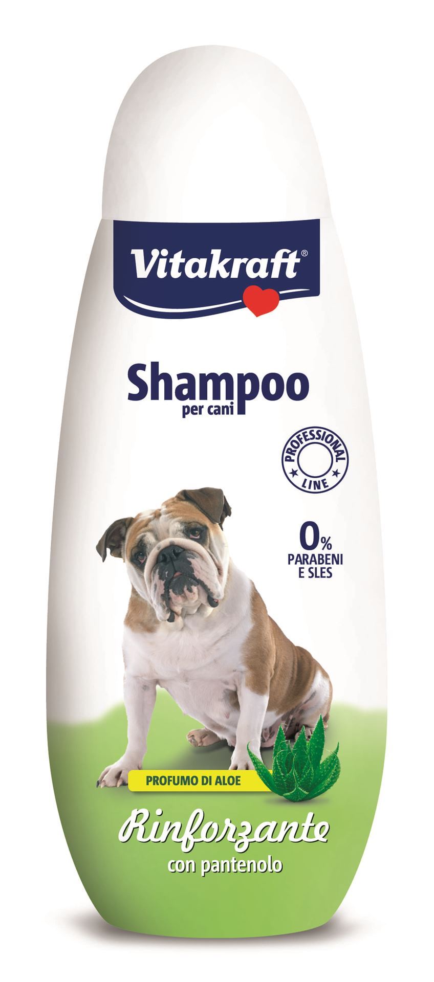 Shampoo rinforzante per cani VITAKRAFT AgriAppia, bottiglia da 400 ml con etichetta blu, ideale per la cura del pelo.