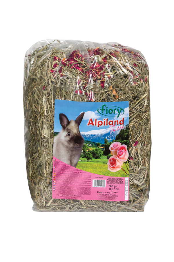 Fiory Alpiland – Fieno Aromatizzato per Conigli 500g | 5 Gusti: Camomilla, Rosa, Millefiori, Green, Yellow