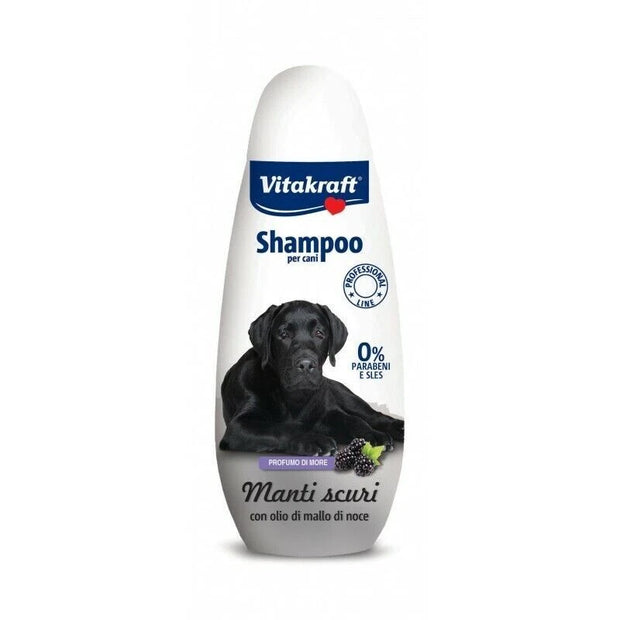 Shampoo per cani con manto scuro