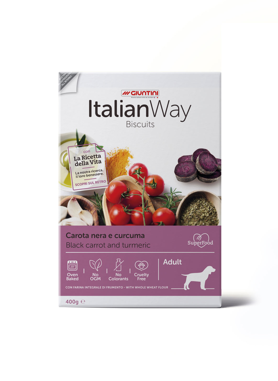 Biscotti Adulto Carota Nera e Curcuma 400g