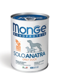 Crocchette Monge Monoprotein Paté per cani AGRIAPPIA, 400g, con ingrediente unico, ideale per alimentazione sensibile