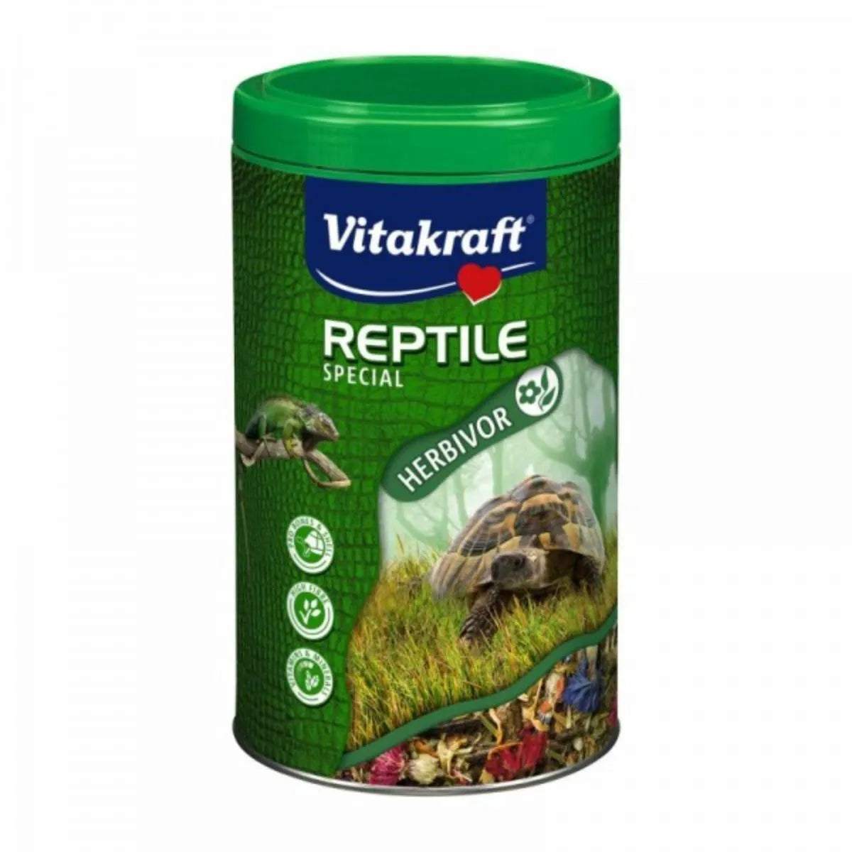 Vitakraft Mangime per Rettili Erbivori – Mix Vegetale con Ortica, Dente di Leone e Carote | 250ml – 1000ml