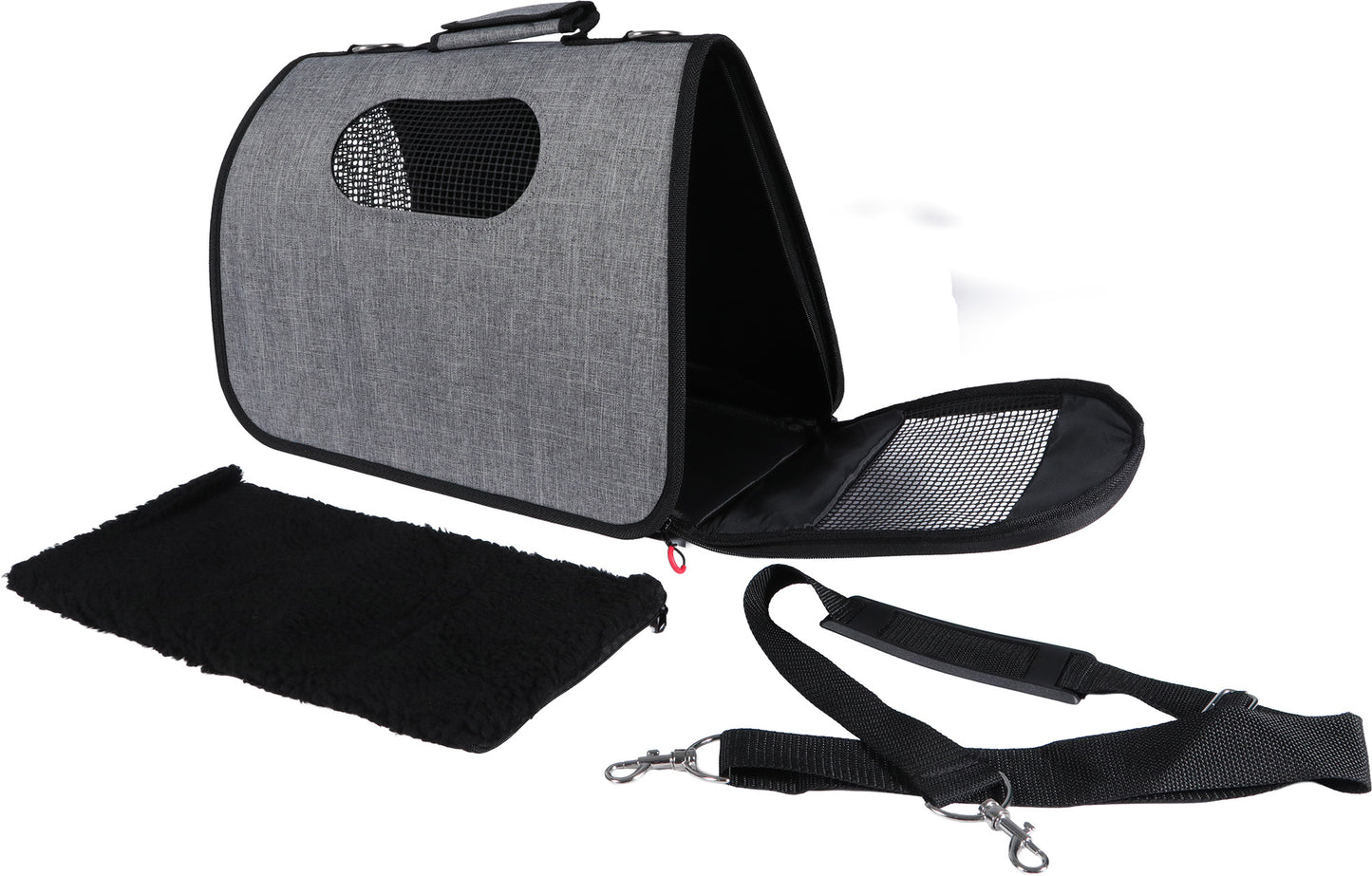 Zolux NOMAD Borsa da Trasporto per Cani e Gatti – Grigia