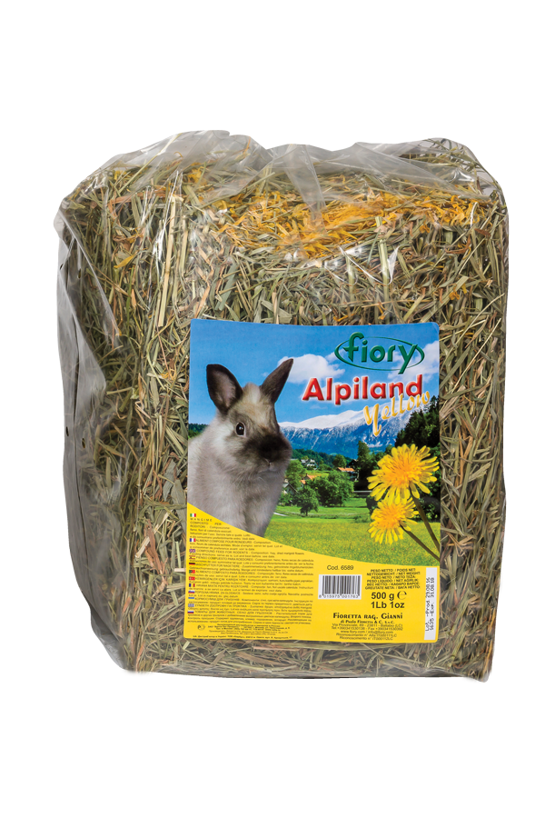 Fiory Alpiland – Fieno Aromatizzato per Conigli 500g | 5 Gusti: Camomilla, Rosa, Millefiori, Green, Yellow
